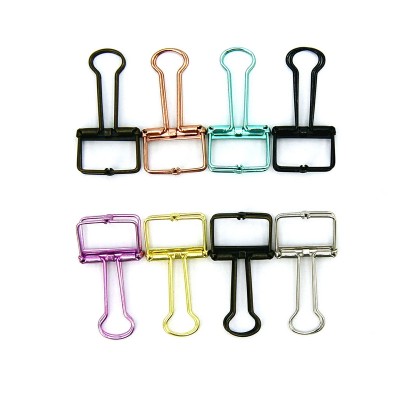 Office Stationery Supplies Color Metal Folder Iron Binder Paper Clip