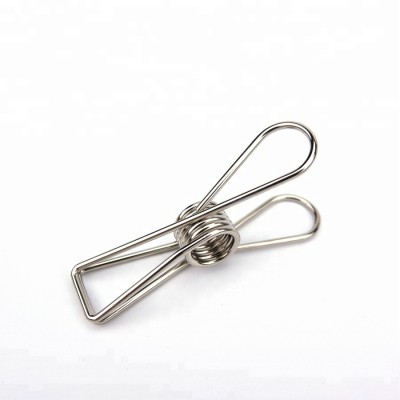 Hollow Out Metal Binder Clips Stainless Steel Metal Fish Clip Clothes Pegs Bamboo pegs gift